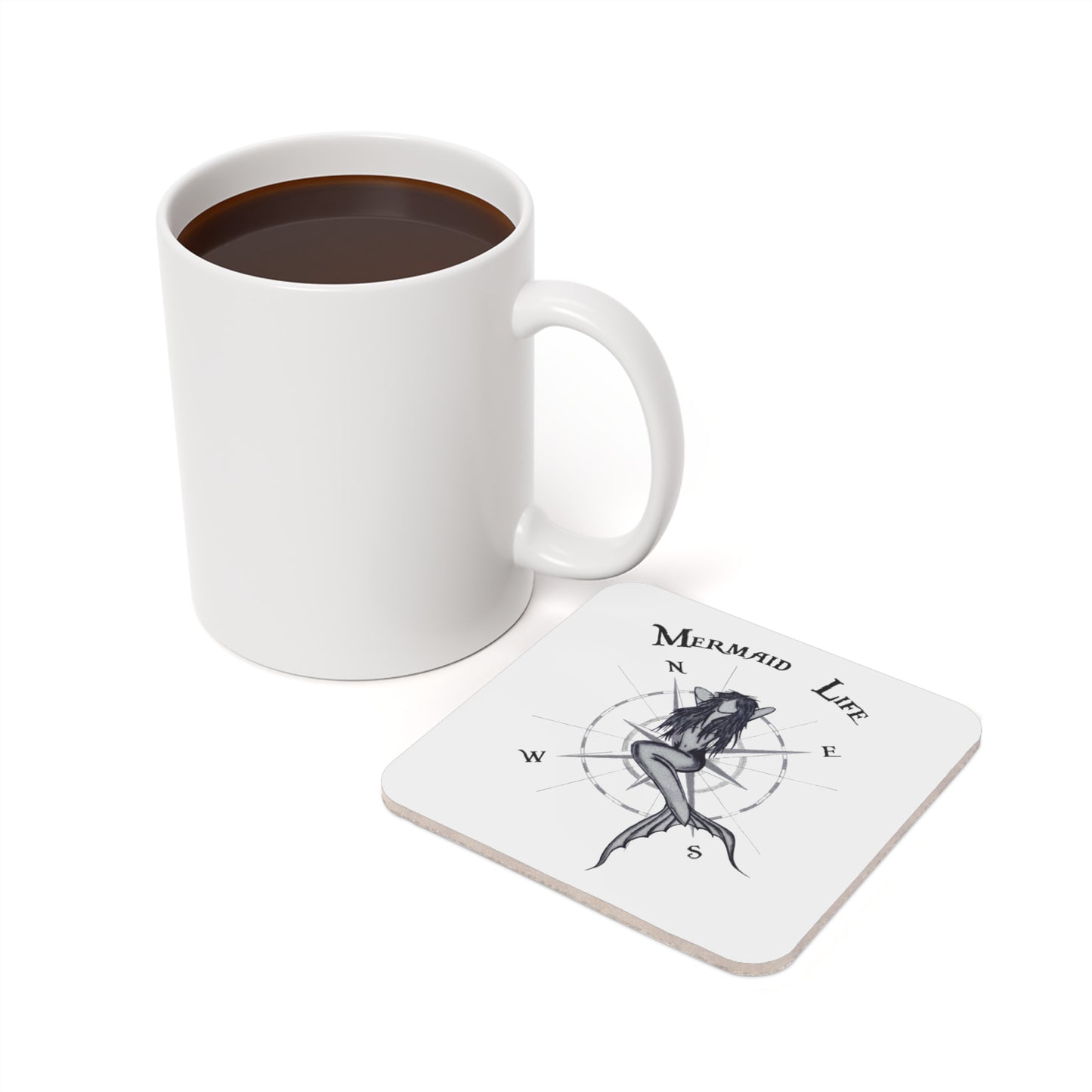 Mermaid Life - Cork Back Coaster