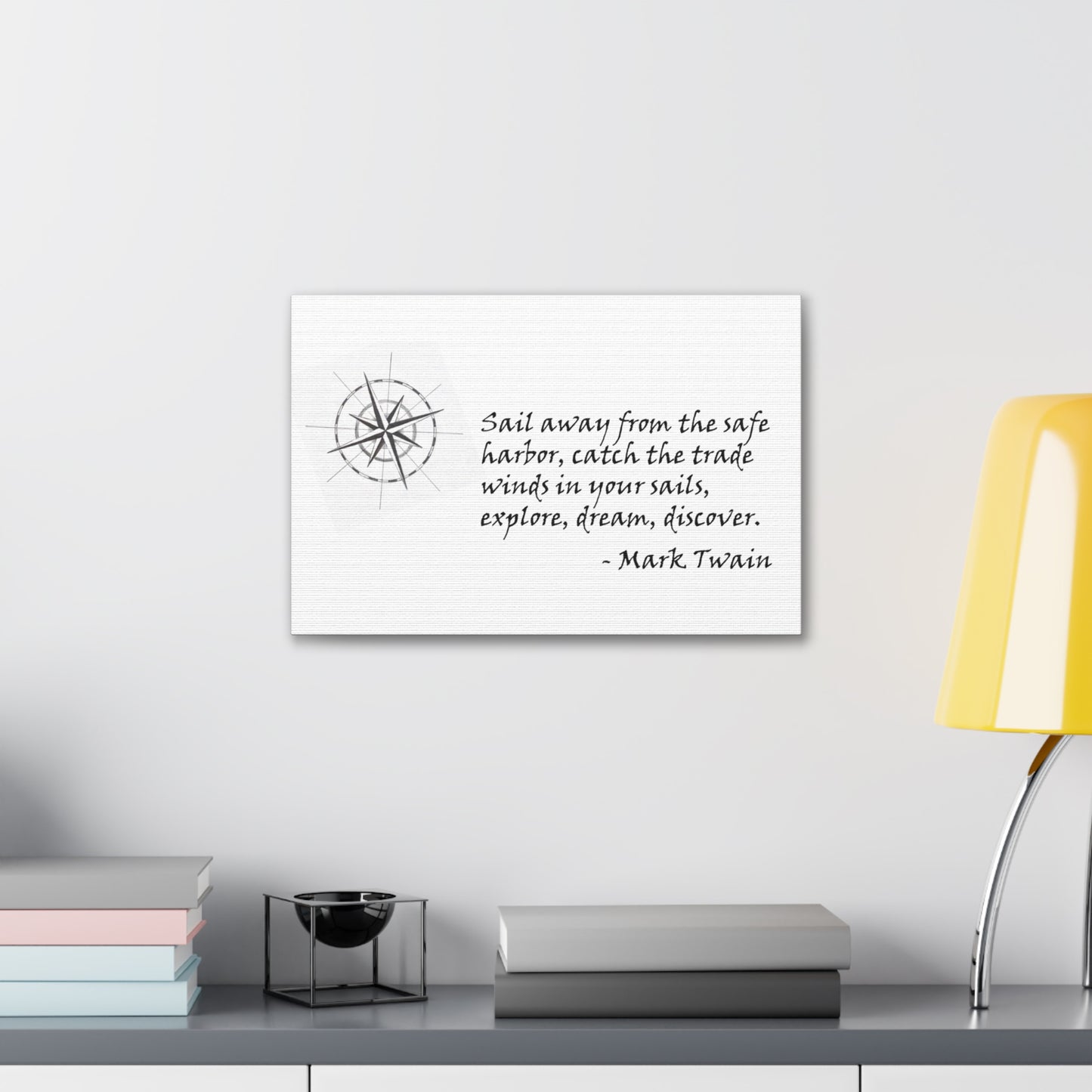 Canvas Gallery Wraps - Sail Away Mark Twain Quote