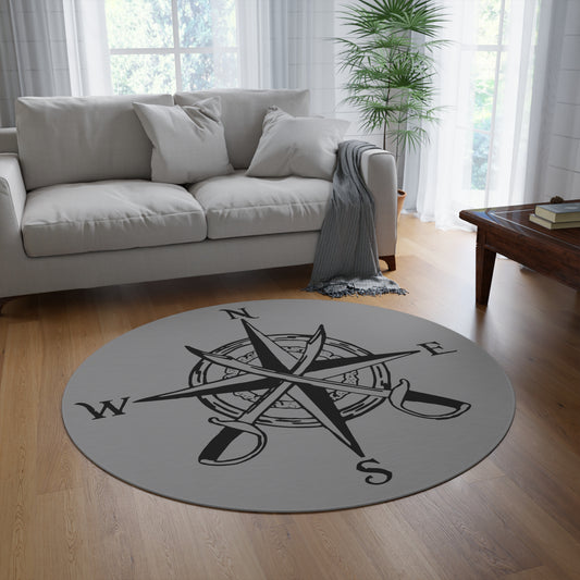 Round Rug w/ Compass Rose