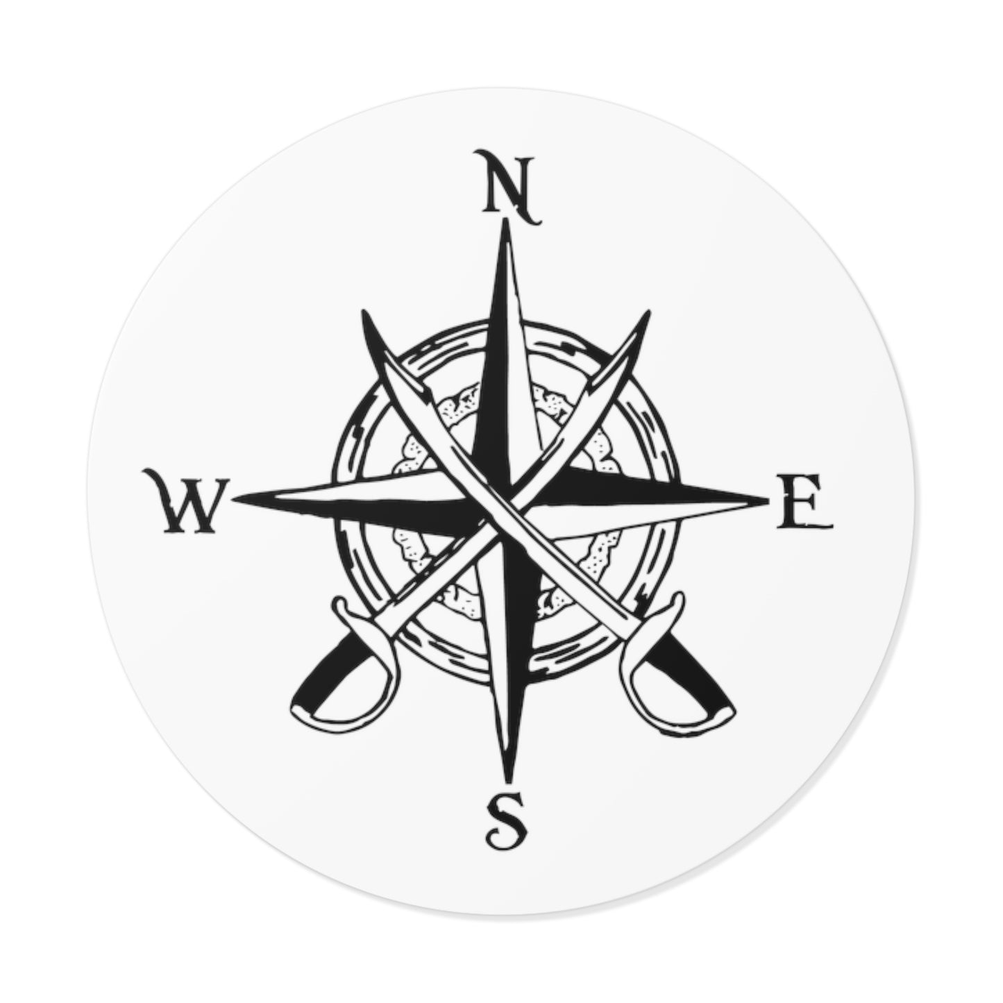 Pirate Compass Rose Sticker