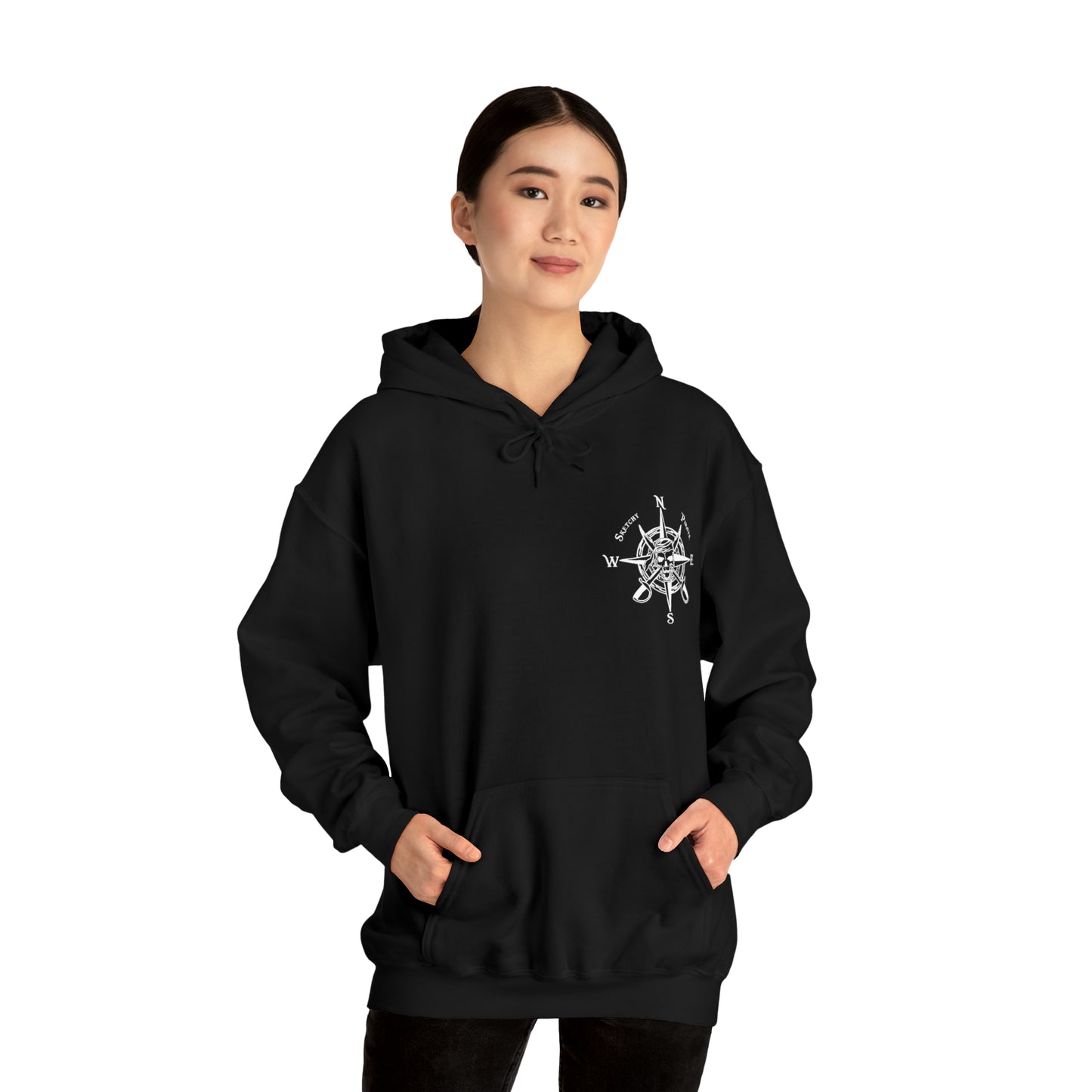 River Life - Black Unisex Heavy Blend™ Hooded Sweatshirt