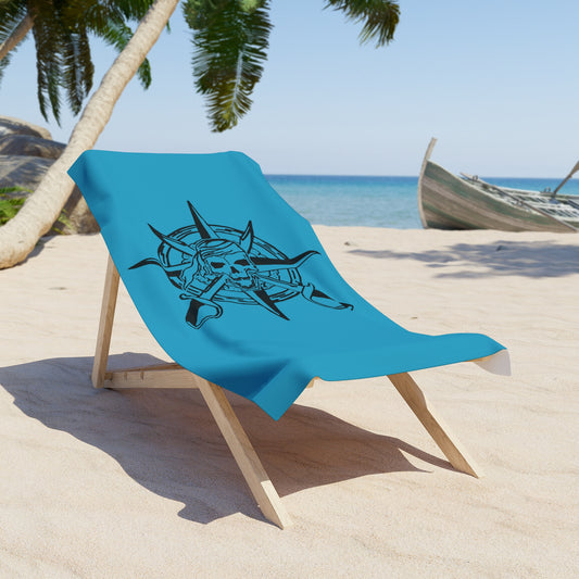 Beach Towel - Pirate Compass Rose Blue