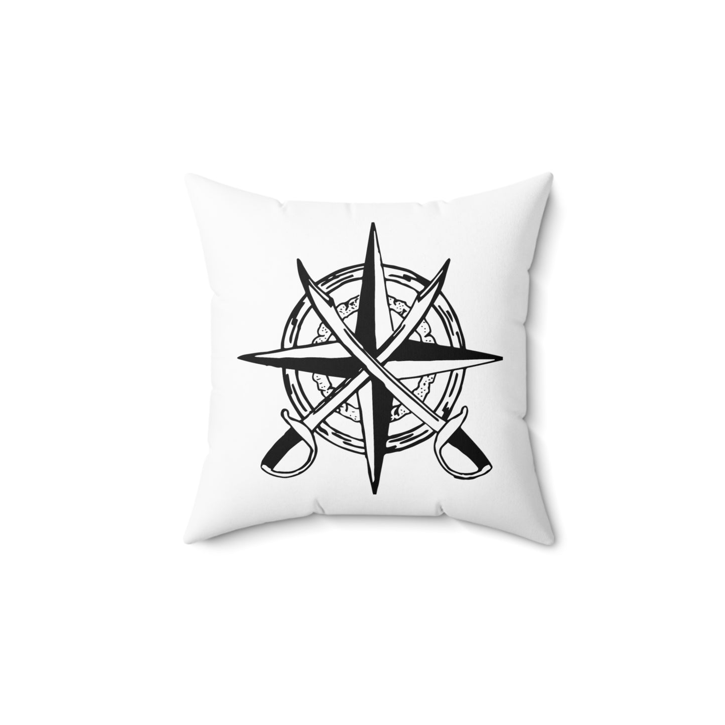 Compass Rose - Spun Polyester Pillow