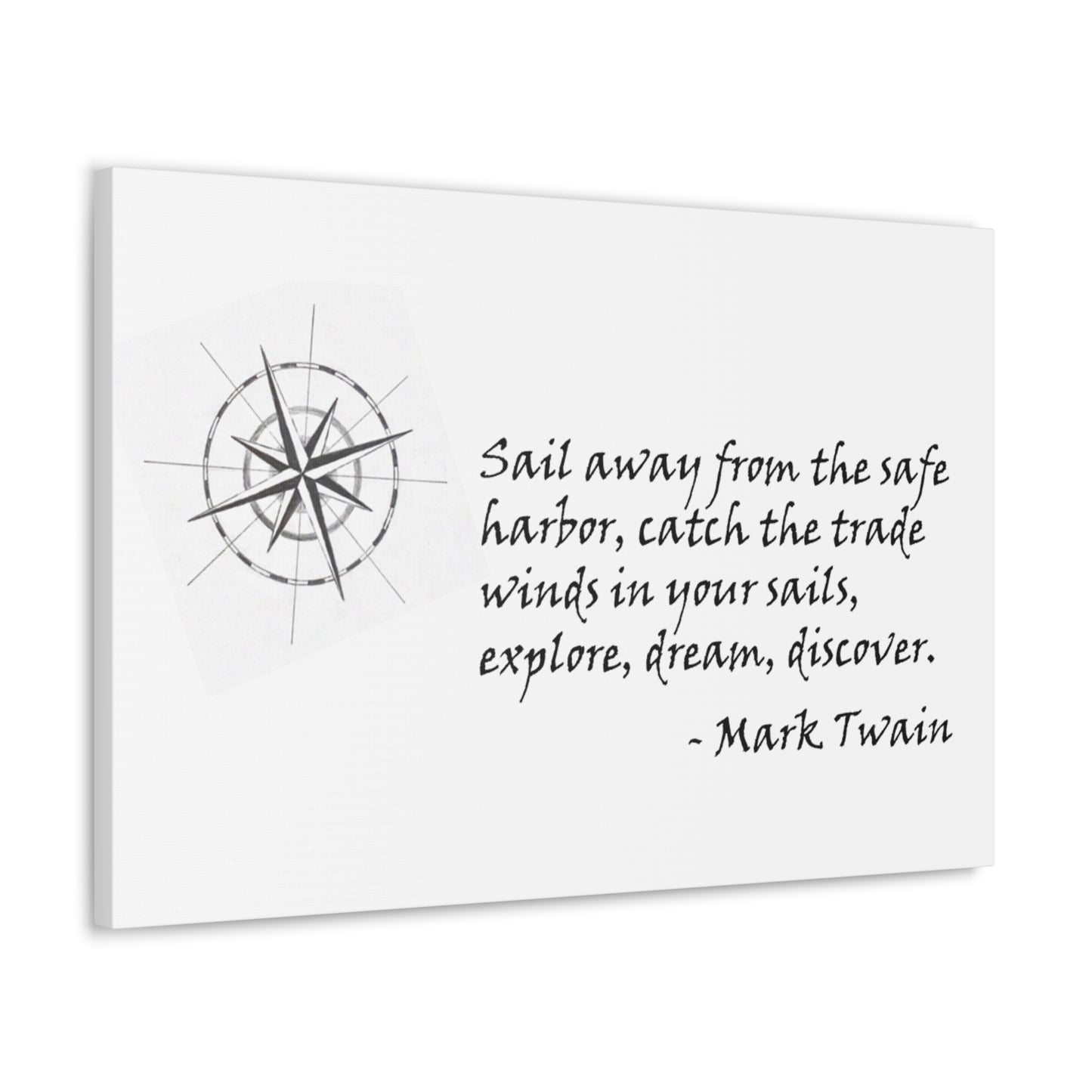 Canvas Gallery Wraps - Sail Away Mark Twain Quote