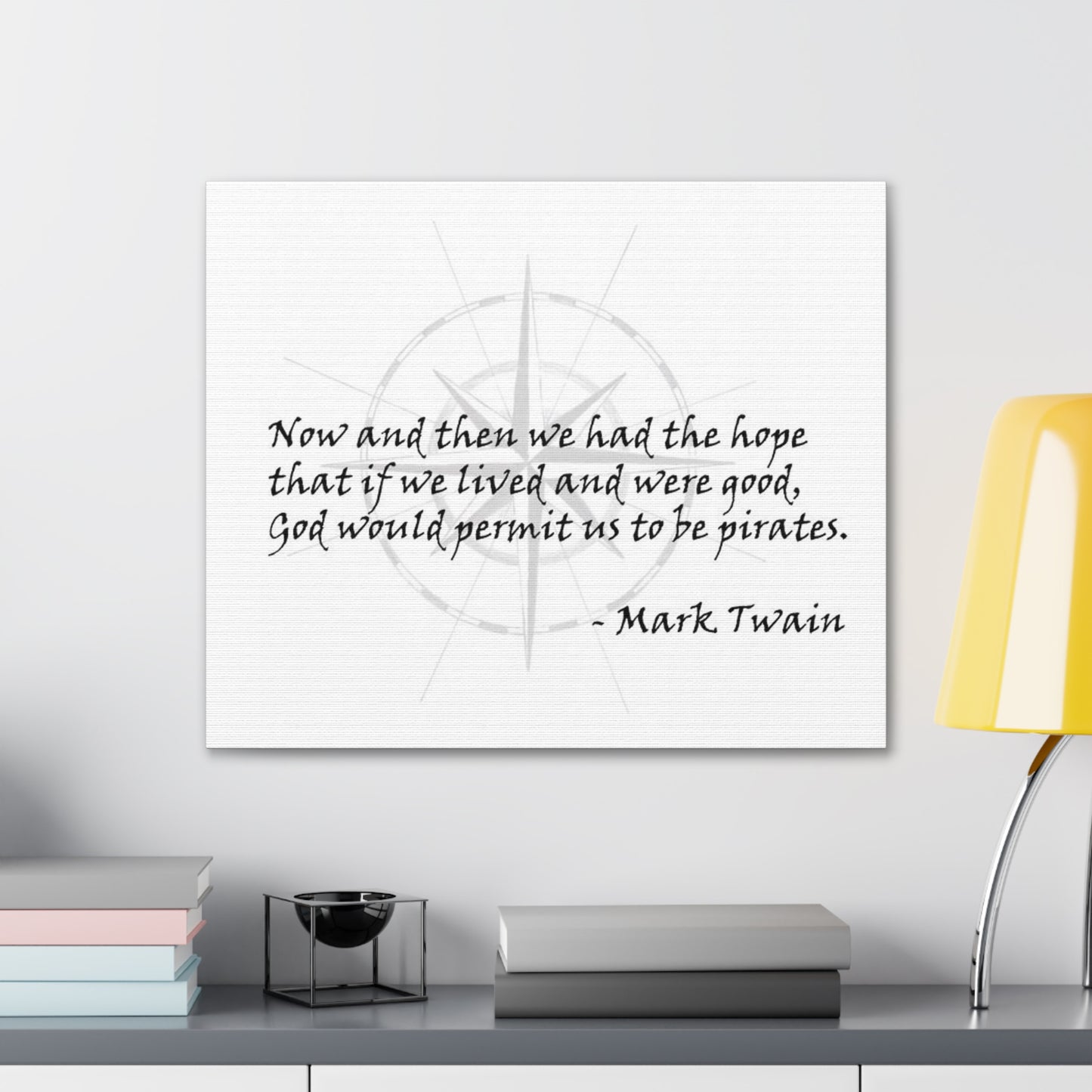 Canvas Gallery Wraps - Mark Twain Pirate Quote