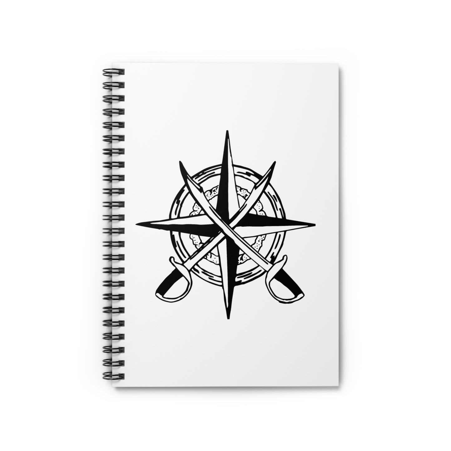 Spiral Notebook - Ruled Line w/ Pirate Compass Rose Cover