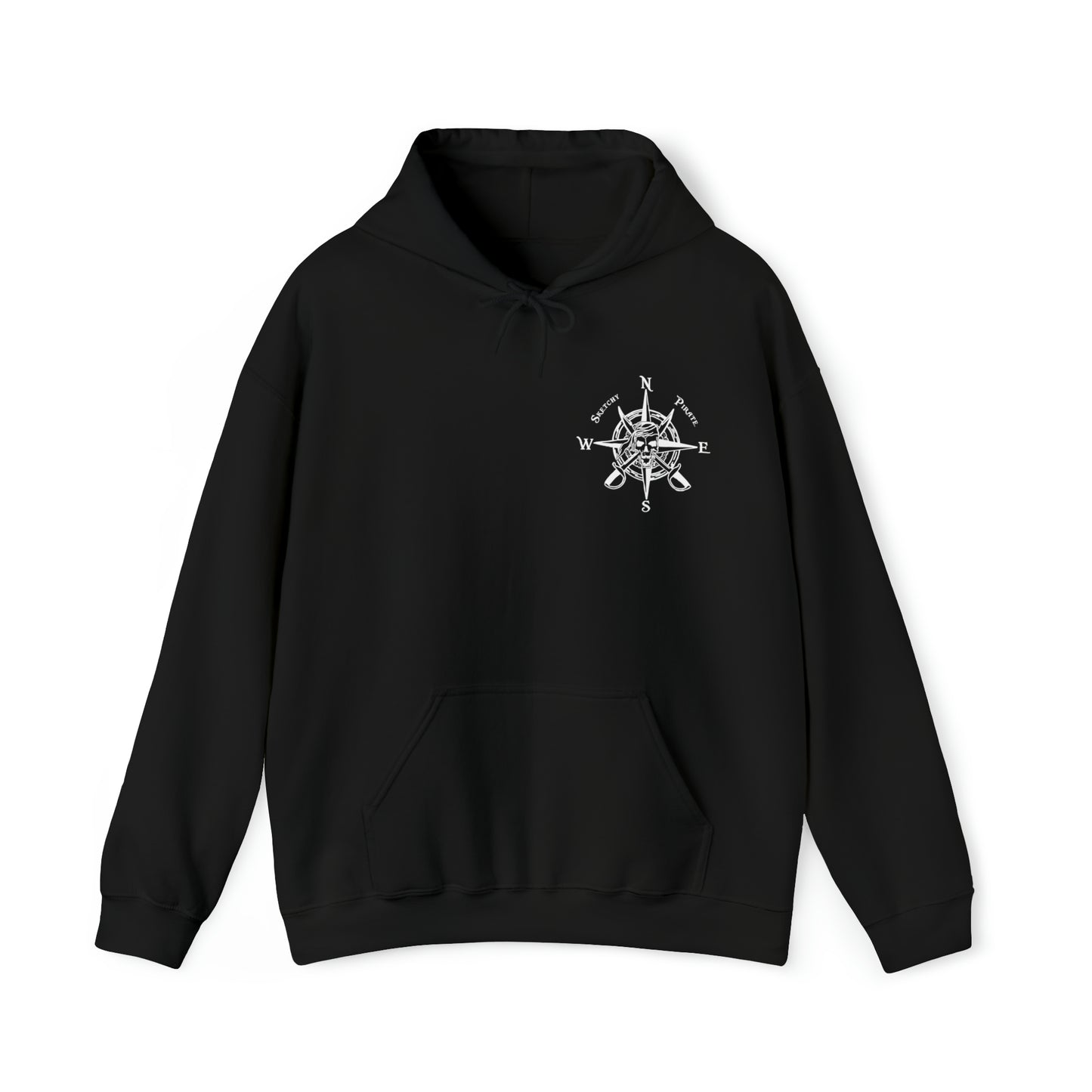 Compass Rose - Black Unisex Heavy Blend™ Hooded Sweatshirt