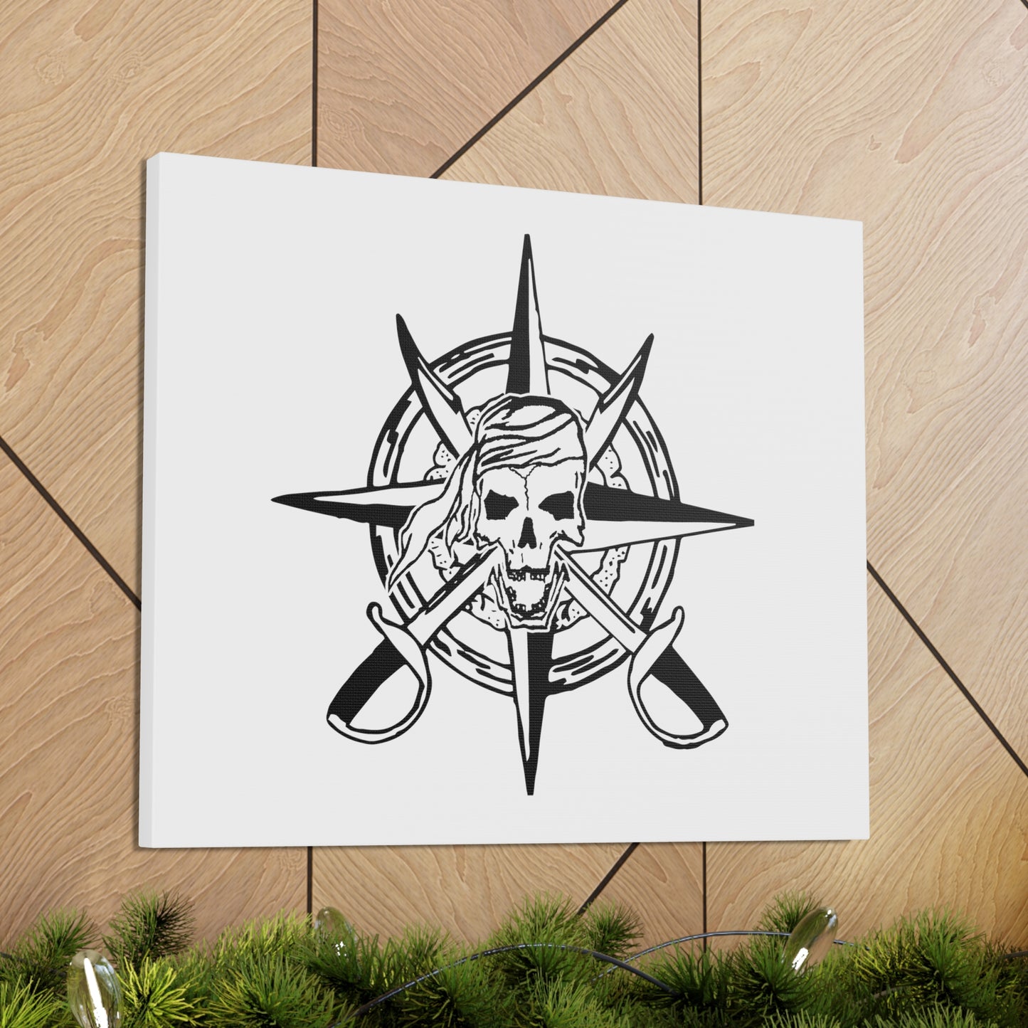 Canvas Gallery Wraps - Compass Rose and Pirate Skull