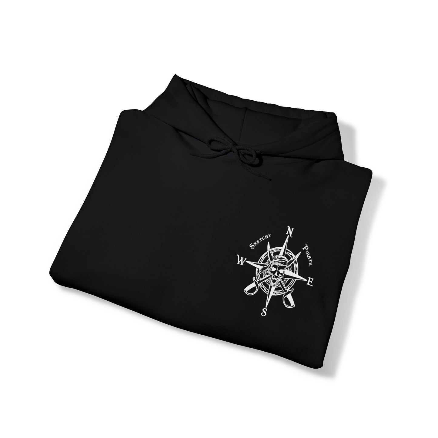 Compass Rose - Black Unisex Heavy Blend™ Hooded Sweatshirt