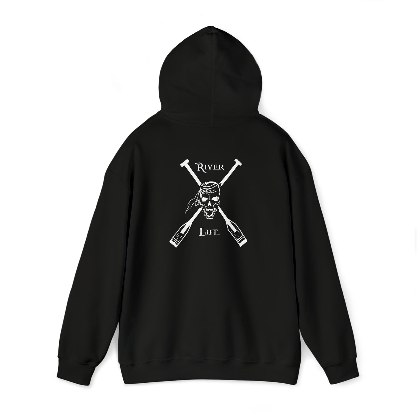 River Life - Black Unisex Heavy Blend™ Hooded Sweatshirt