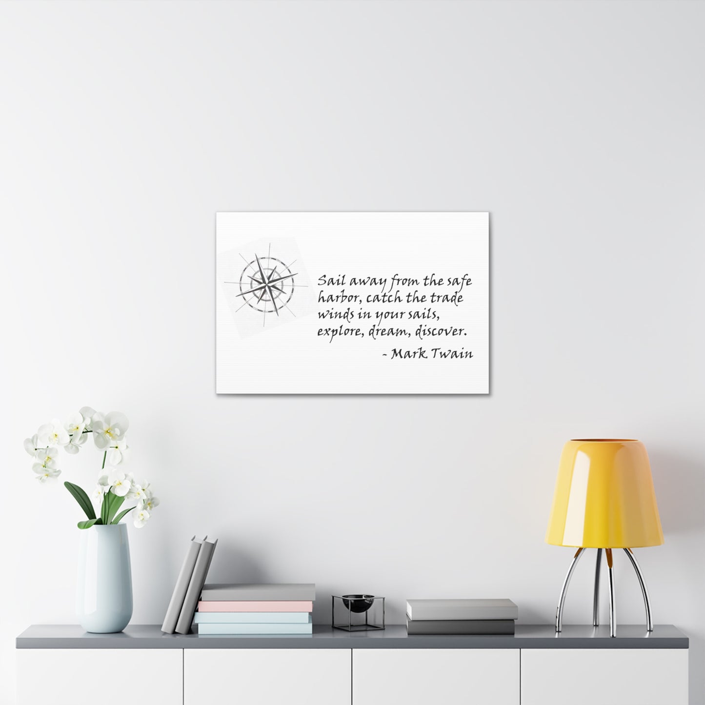 Canvas Gallery Wraps - Sail Away Mark Twain Quote