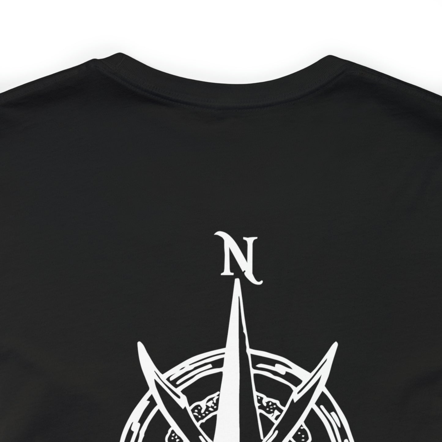 Compass Rose - Black Unisex Jersey Short Sleeve Tee