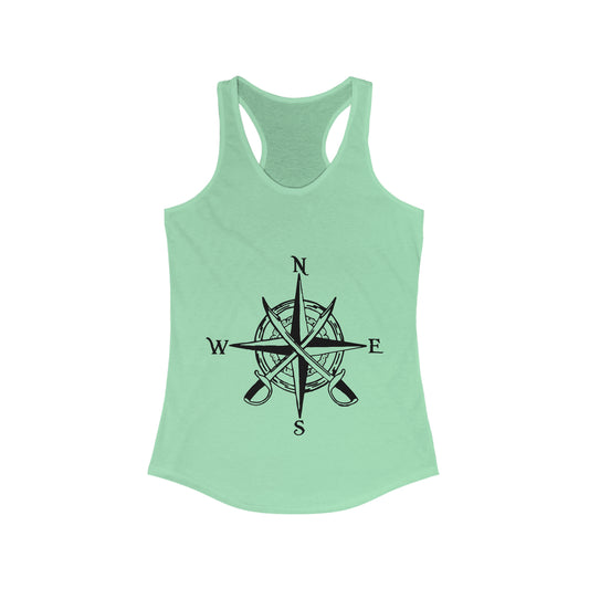 Women's Ideal Racerback Tank - Pirate Compass Rose