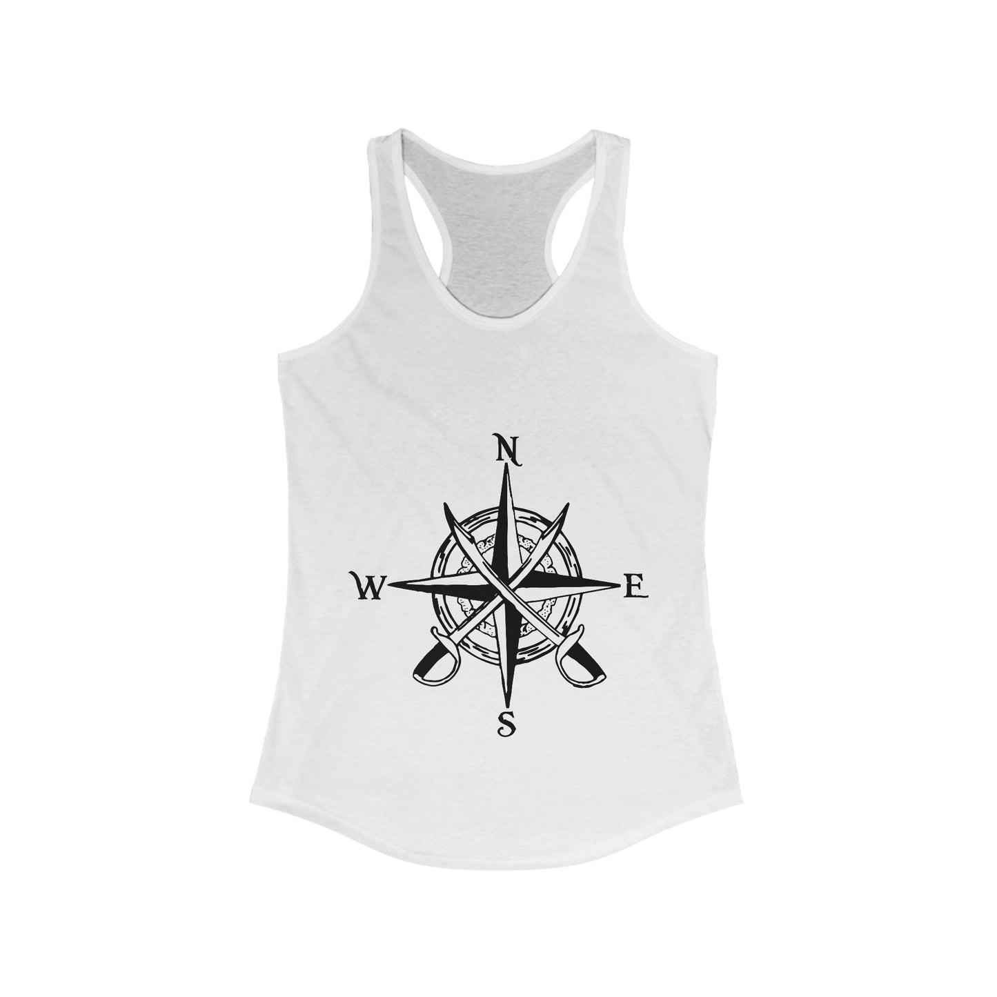 Women's Ideal Racerback Tank - Pirate Compass Rose