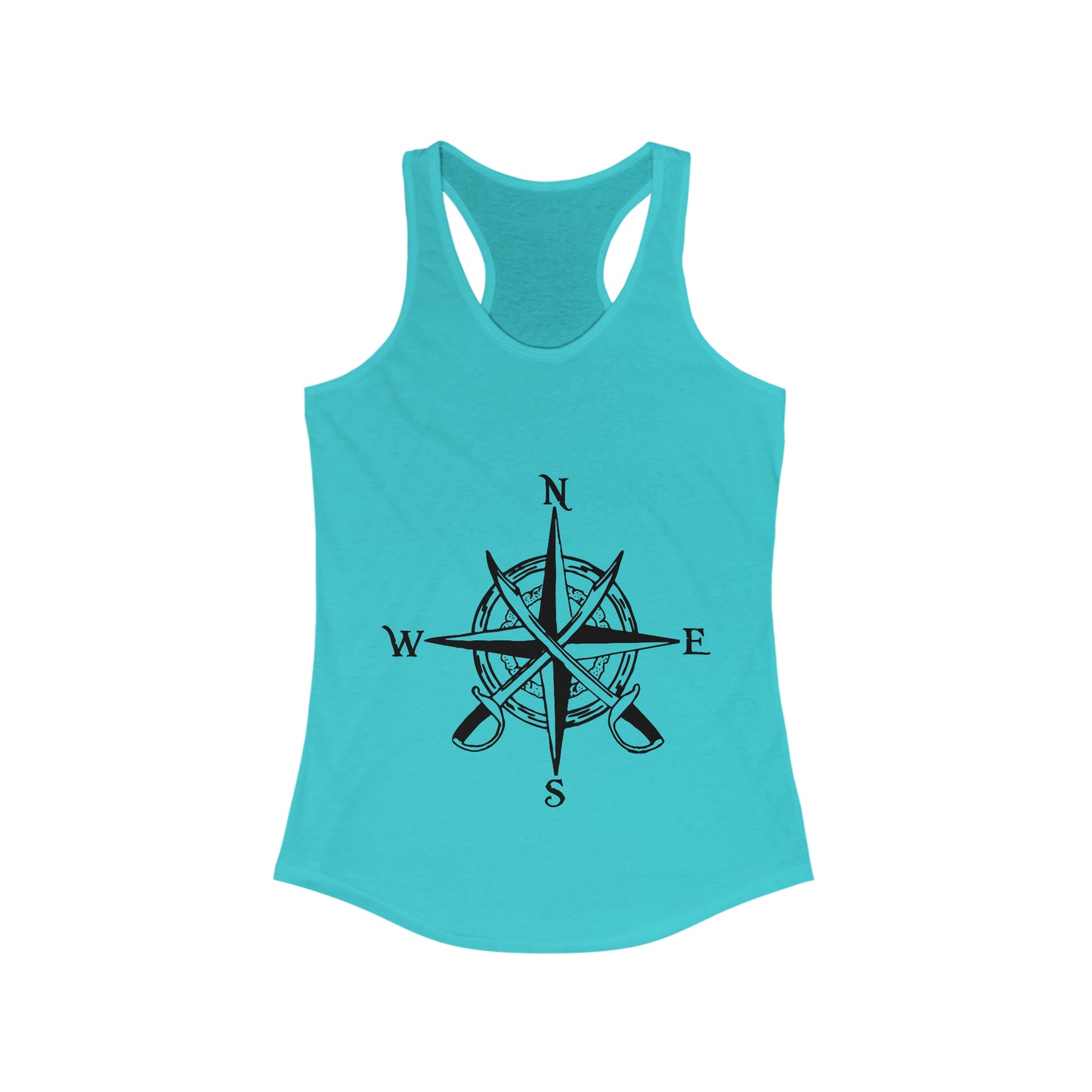 Women's Ideal Racerback Tank - Pirate Compass Rose