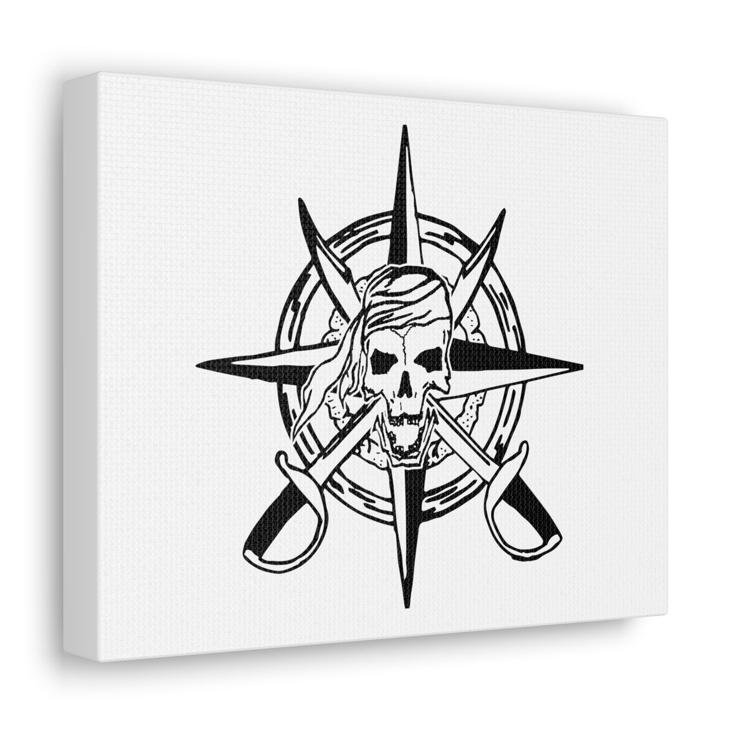 Canvas Gallery Wraps - Compass Rose and Pirate Skull