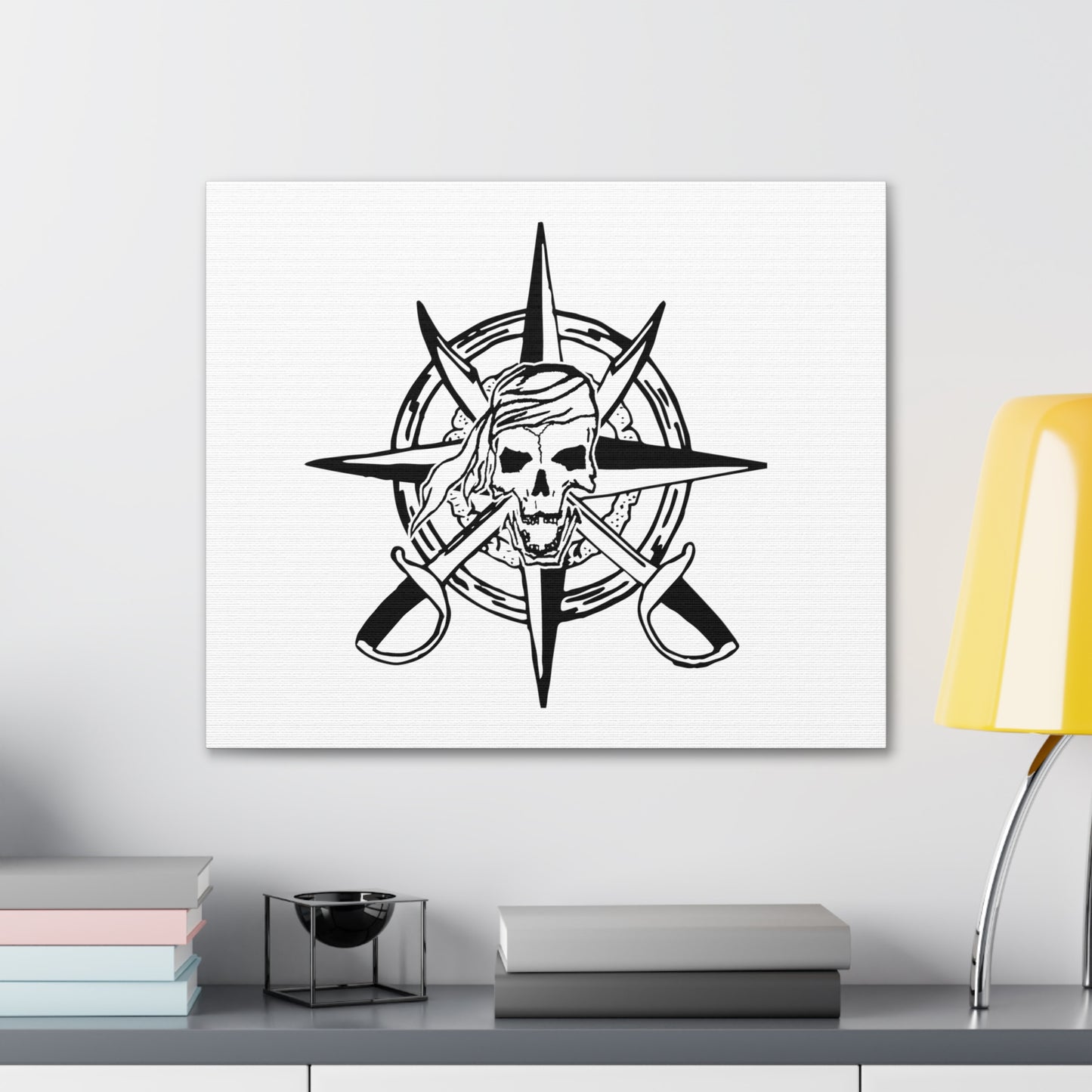 Canvas Gallery Wraps - Compass Rose and Pirate Skull