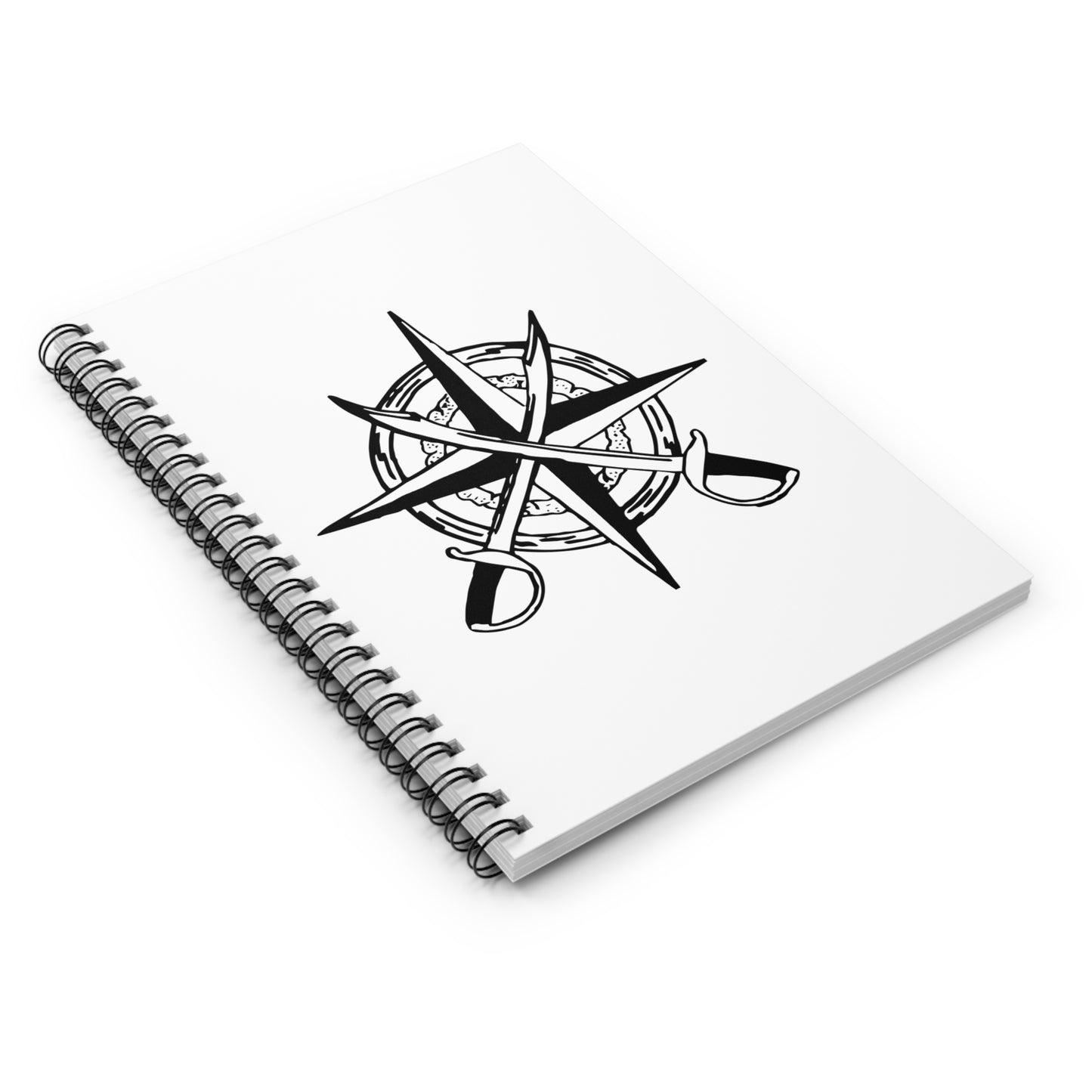 Spiral Notebook - Ruled Line w/ Pirate Compass Rose Cover