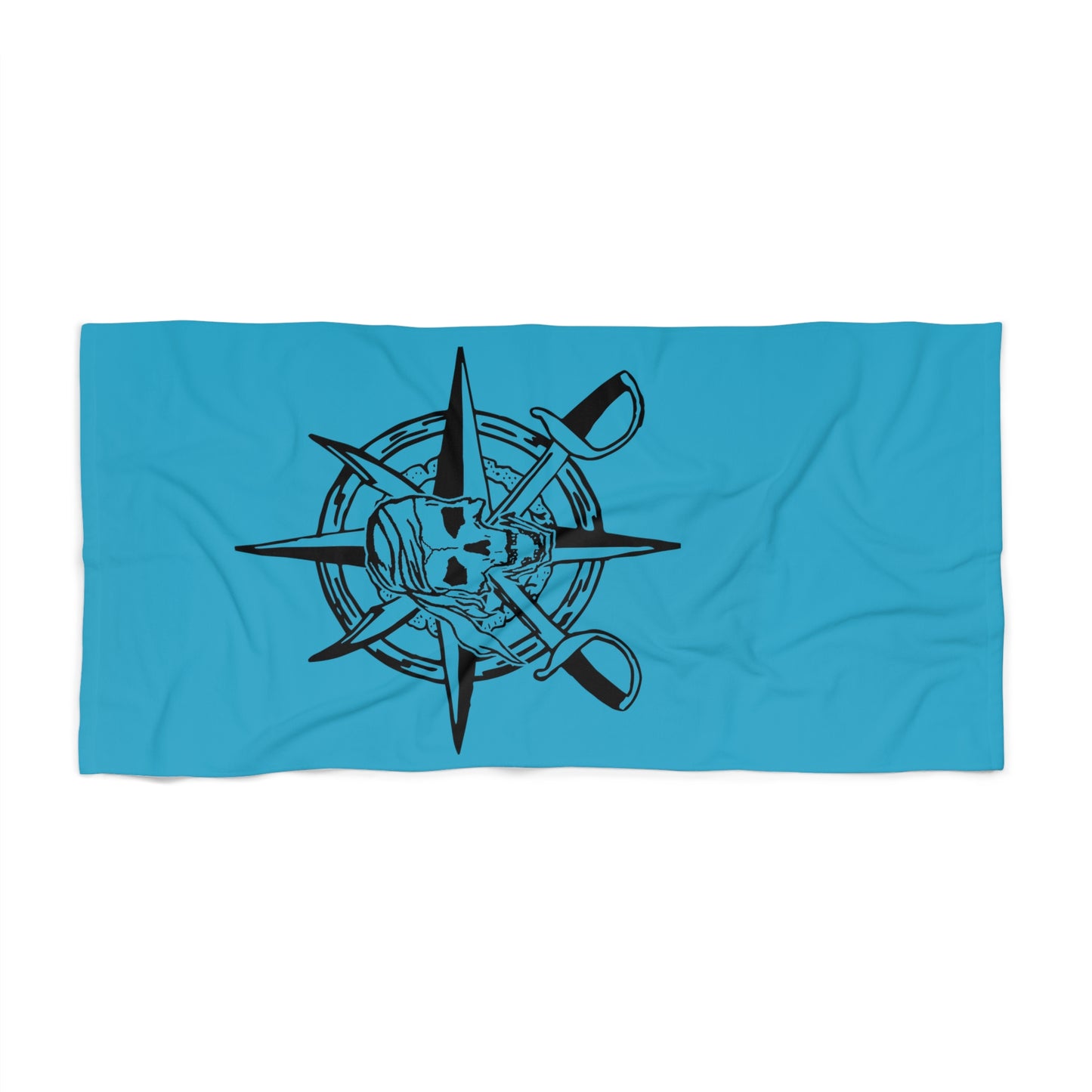 Beach Towel - Pirate Compass Rose Blue