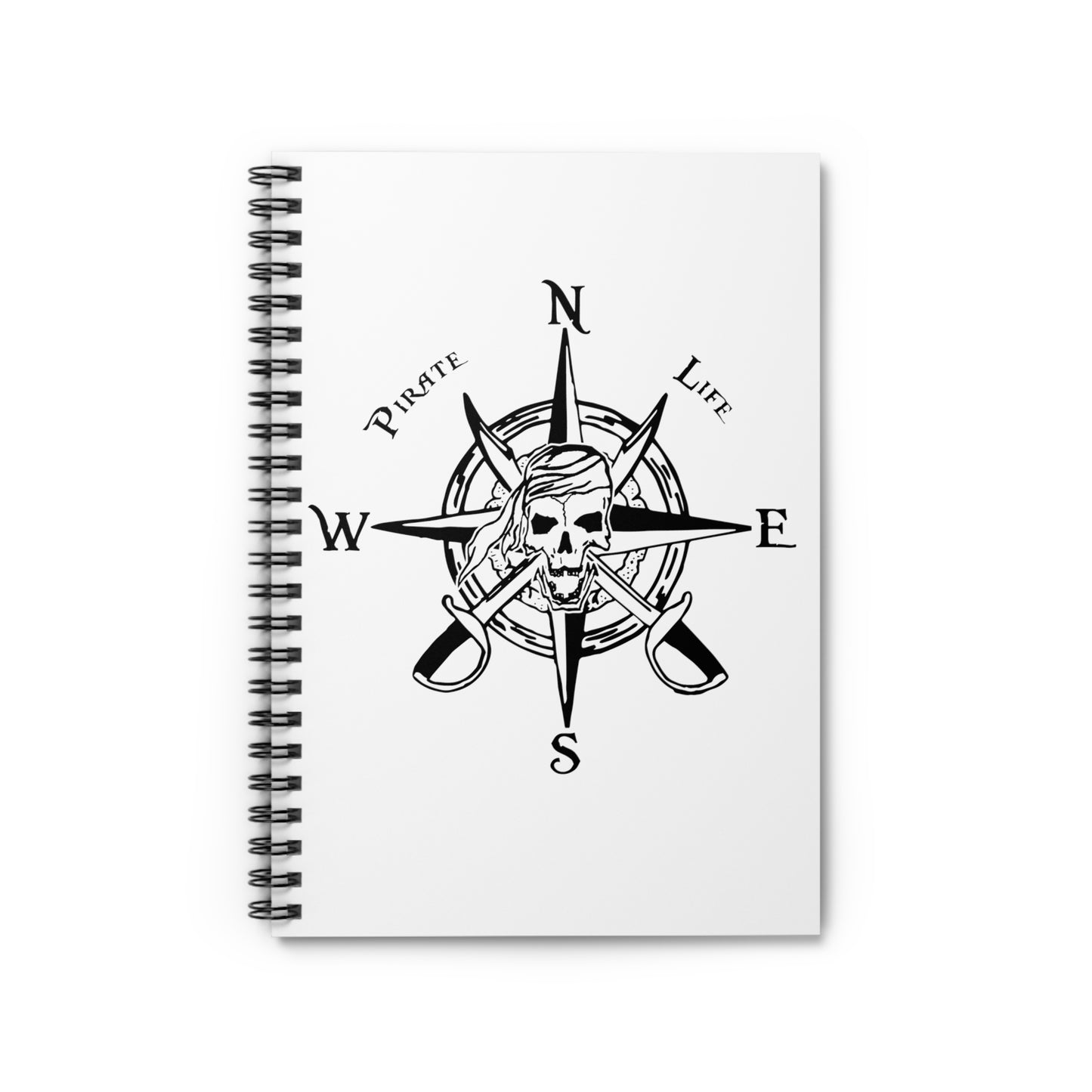 Spiral Notebook - Ruled Line w/ Pirate Life Compass Rose Cover