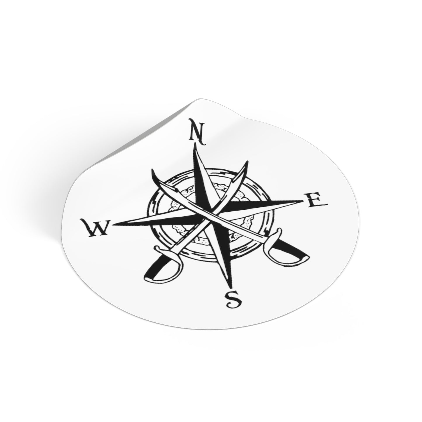 Pirate Compass Rose Sticker