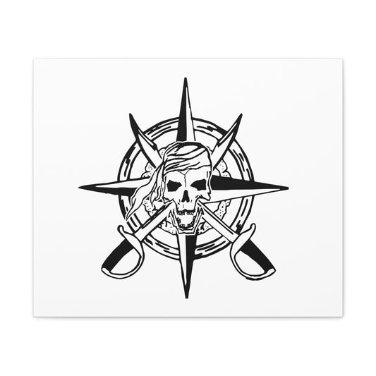 Canvas Gallery Wraps - Compass Rose and Pirate Skull