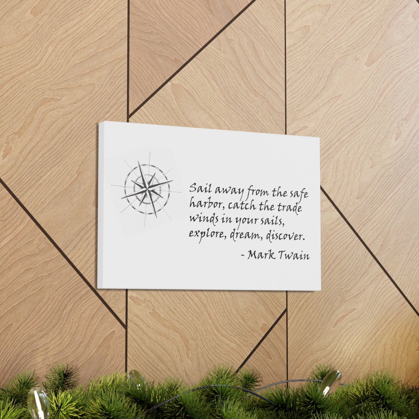 Canvas Gallery Wraps - Sail Away Mark Twain Quote